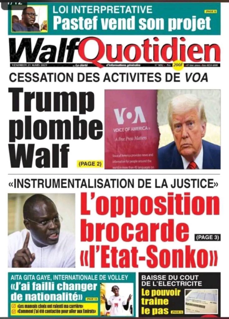 🇸🇳 Les gros titres du jour au Sénégal : Vendredi 21 Mars 2025 2 480970624 996046732624680 6277977684293710837 n