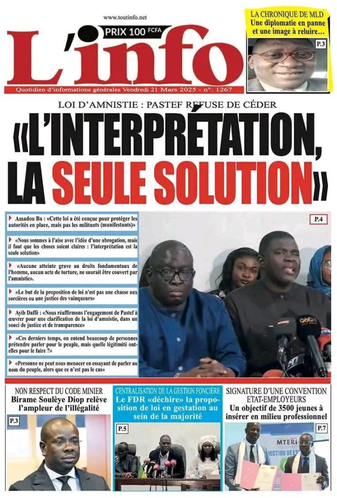 🇸🇳 Les gros titres du jour au Sénégal : Vendredi 21 Mars 2025 5 481936225 996046602624693 8400566102648512791 n