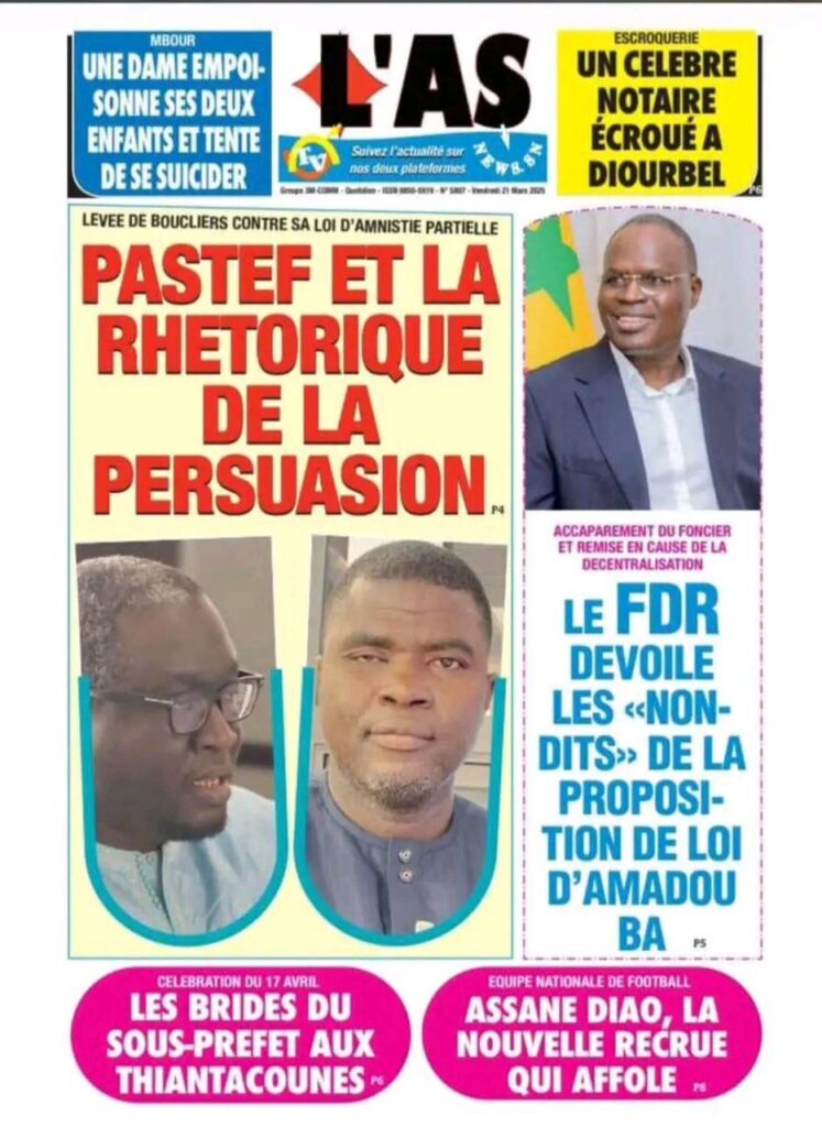 🇸🇳 Les gros titres du jour au Sénégal : Vendredi 21 Mars 2025 4 485303147 996046635958023 5241335426158671335 n