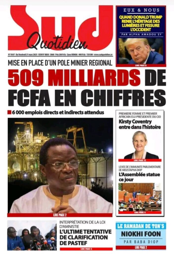 🇸🇳 Les gros titres du jour au Sénégal : Vendredi 21 Mars 2025 3 485613057 996046675958019 145579526827603943 n