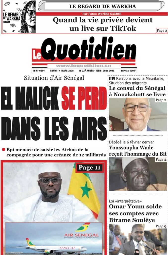 🇸🇳 Les gros titres du jour au Sénégal : Lundi 17 Mars 2025 7 FB IMG 1742189676810