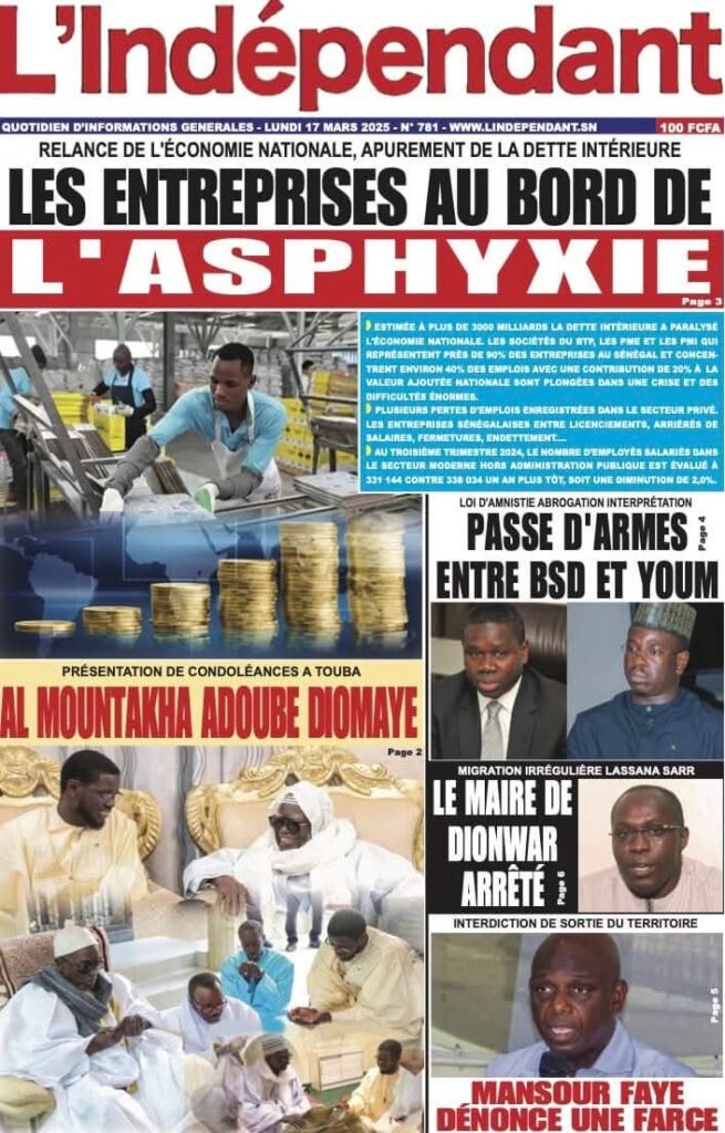🇸🇳 Les gros titres du jour au Sénégal : Lundi 17 Mars 2025 13 FB IMG 1742189689366