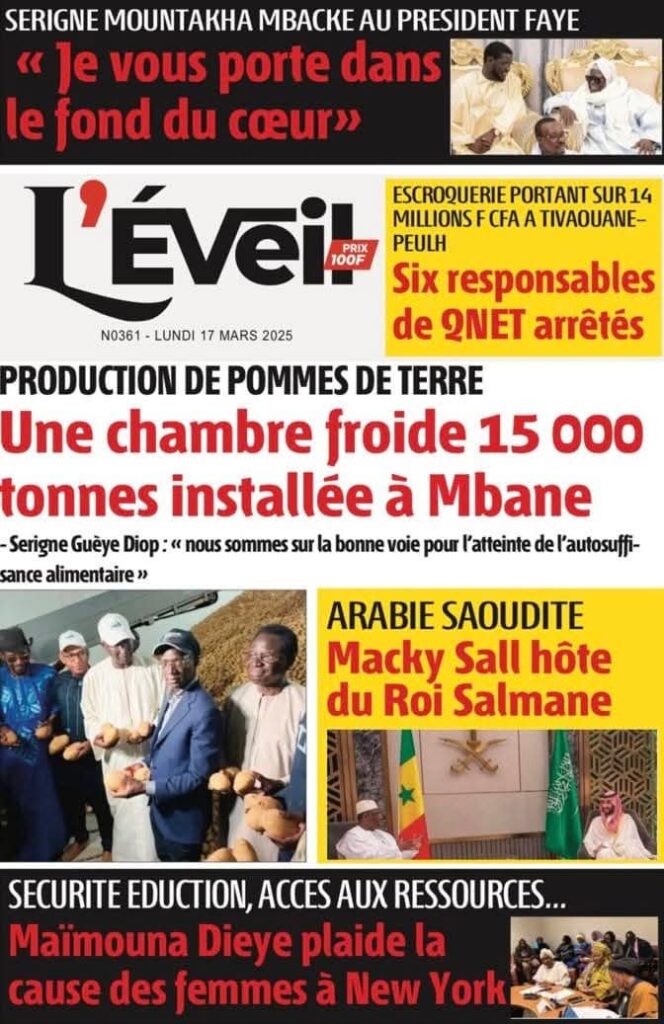 🇸🇳 Les gros titres du jour au Sénégal : Lundi 17 Mars 2025 29 FB IMG 1742189727882