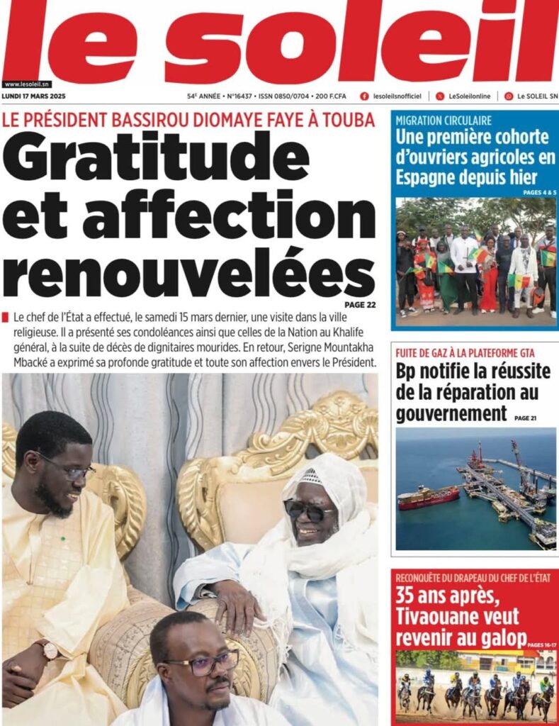 🇸🇳 Les gros titres du jour au Sénégal : Lundi 17 Mars 2025 34 FB IMG 1742189741675