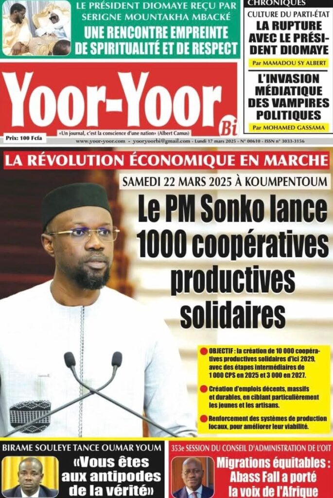 🇸🇳 Les gros titres du jour au Sénégal : Lundi 17 Mars 2025 33 FB IMG 1742189743860