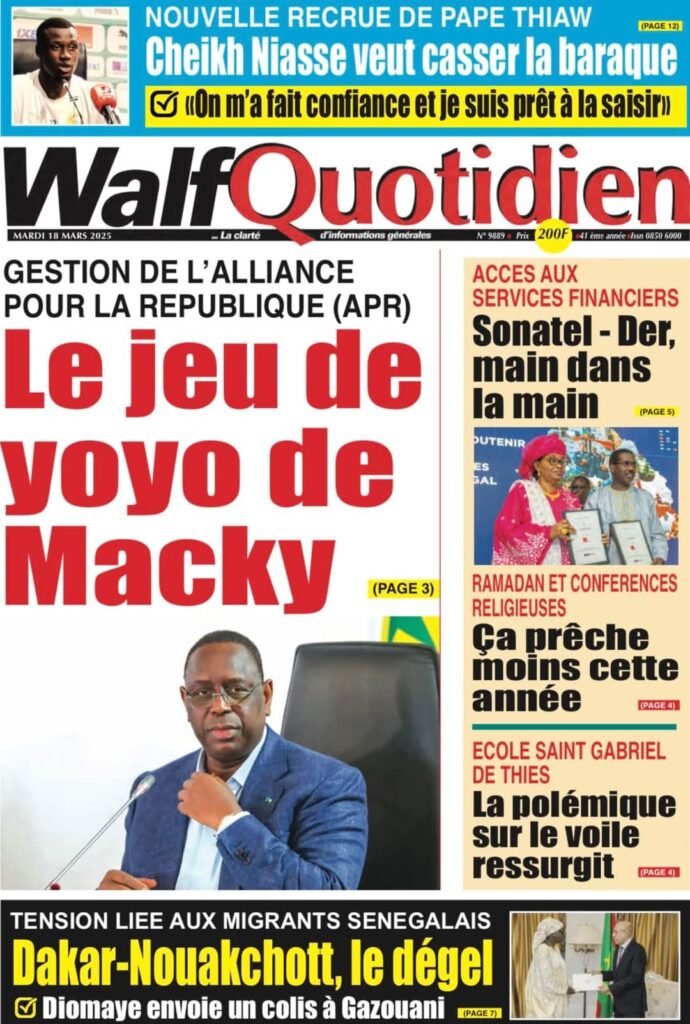 🇸🇳 Les gros titres du jour au Sénégal : Mardi 18 Mars 2025 4 FB IMG 1742274779767
