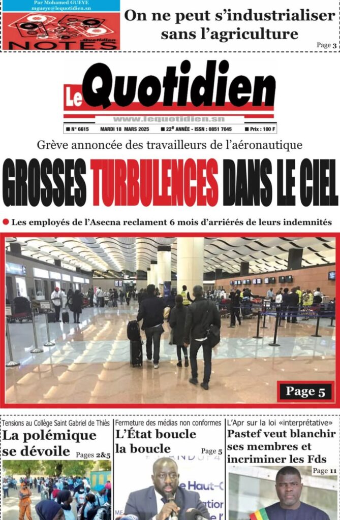 🇸🇳 Les gros titres du jour au Sénégal : Mardi 18 Mars 2025 6 FB IMG 1742274781207