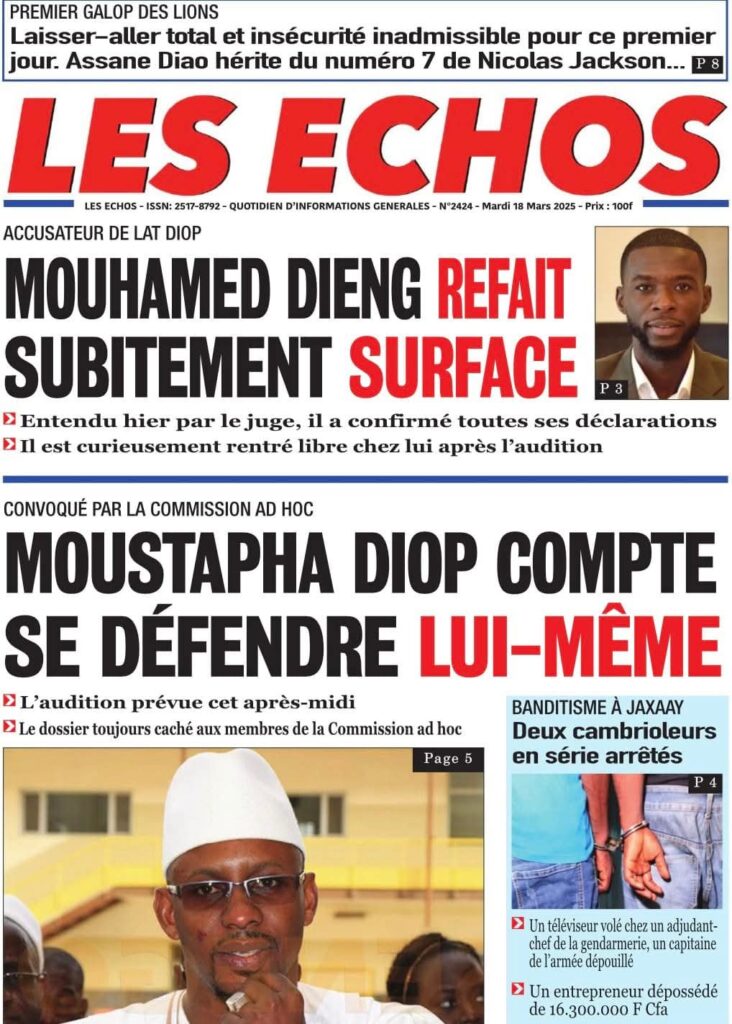 🇸🇳 Les gros titres du jour au Sénégal : Mardi 18 Mars 2025 7 FB IMG 1742274785047