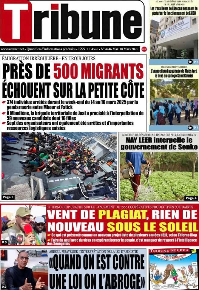 🇸🇳 Les gros titres du jour au Sénégal : Mardi 18 Mars 2025 11 FB IMG 1742274811765
