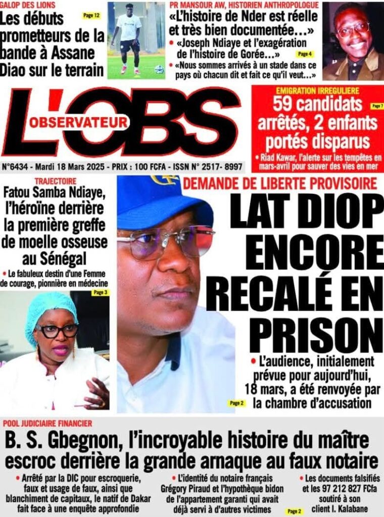 🇸🇳 Les gros titres du jour au Sénégal : Mardi 18 Mars 2025 14 FB IMG 1742274814829