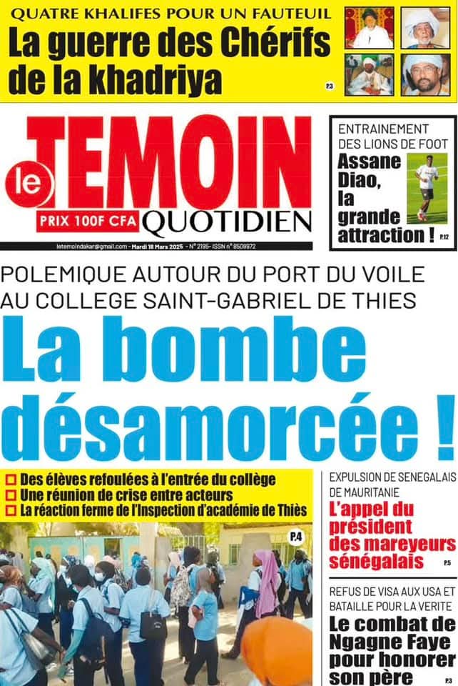 🇸🇳 Les gros titres du jour au Sénégal : Mardi 18 Mars 2025 22 FB IMG 1742274830052