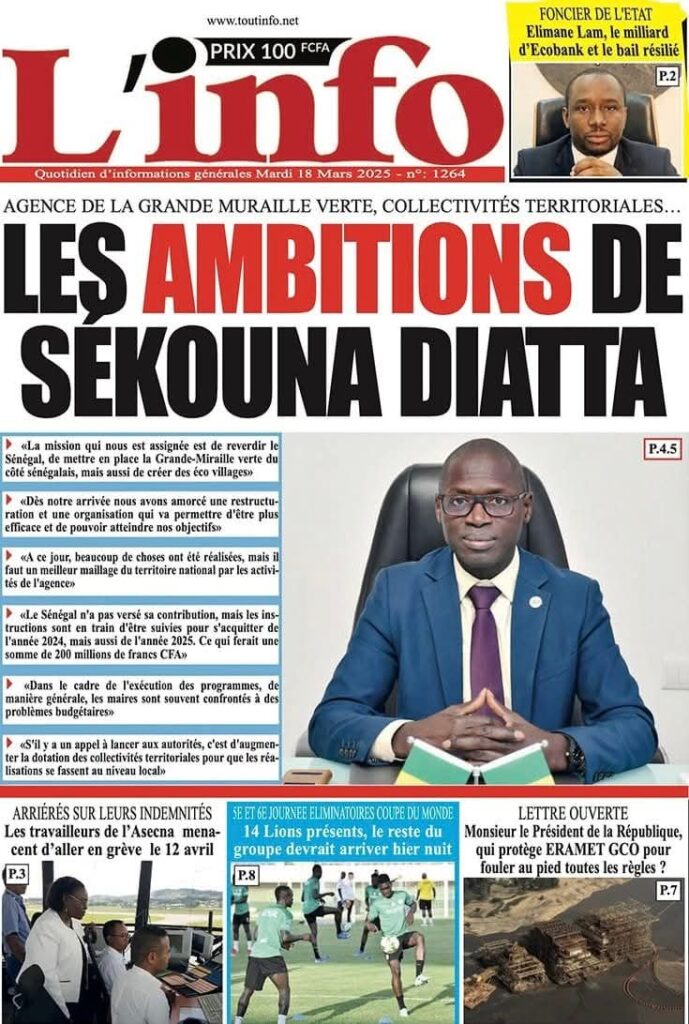 🇸🇳 Les gros titres du jour au Sénégal : Mardi 18 Mars 2025 23 FB IMG 1742274833749