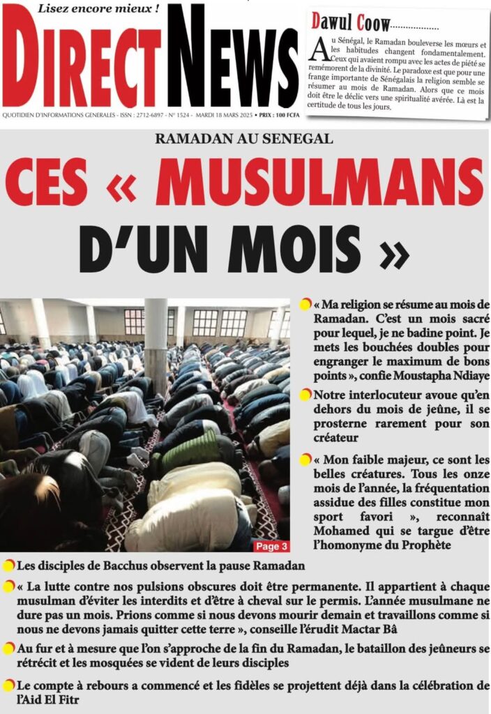 🇸🇳 Les gros titres du jour au Sénégal : Mardi 18 Mars 2025 26 FB IMG 1742274836867