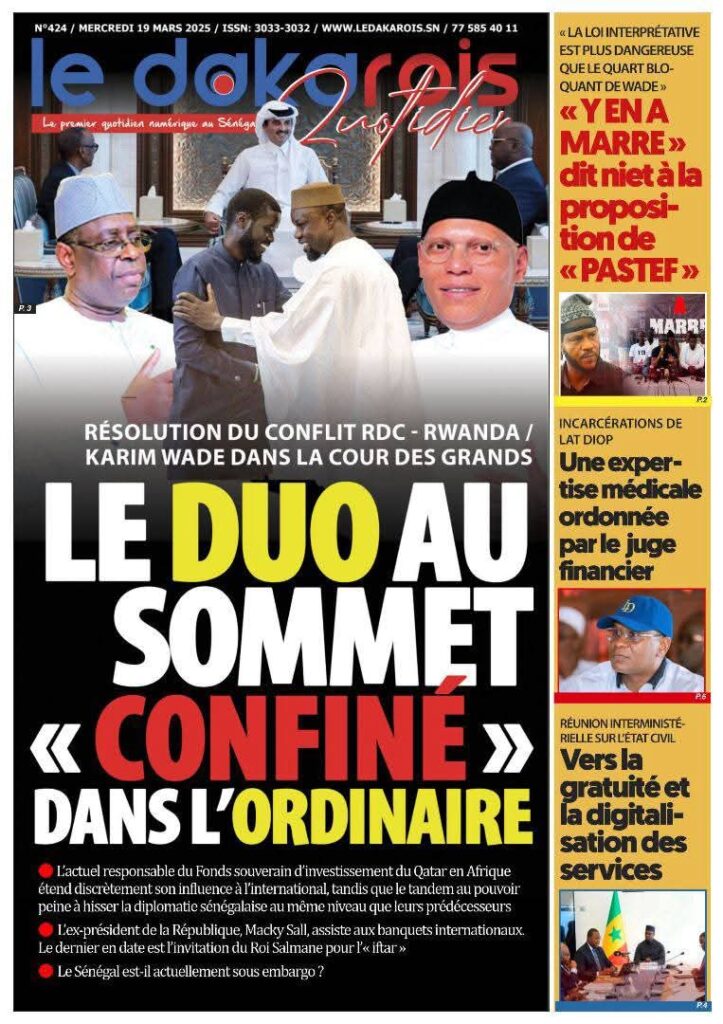 🇸🇳 Les gros titres du jour au Sénégal : Mercredi 19 Mars 2025 9 FB IMG 1742373222050