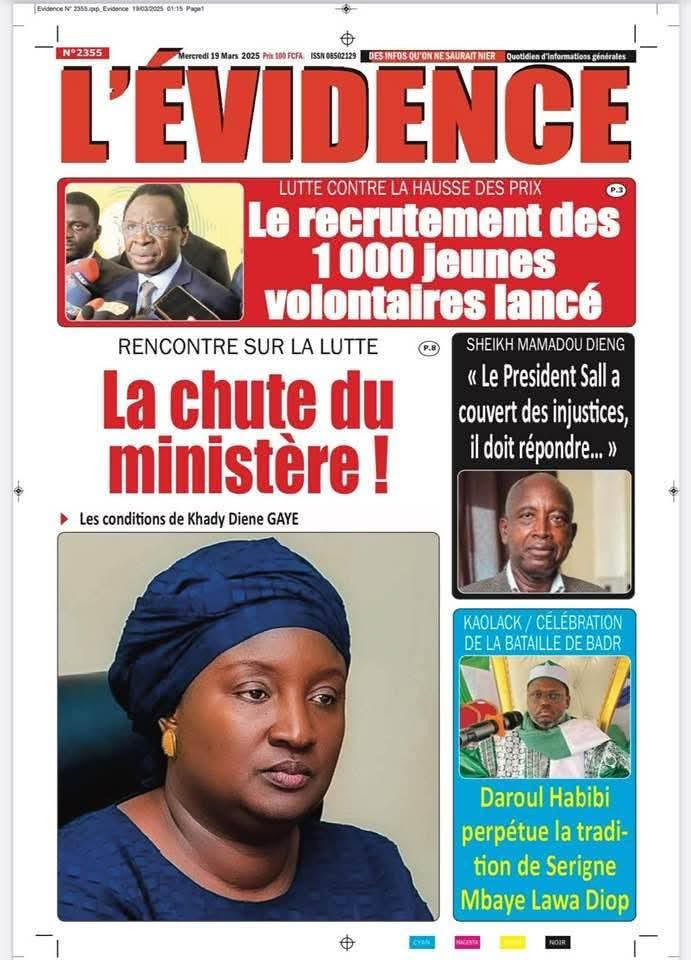 🇸🇳 Les gros titres du jour au Sénégal : Mercredi 19 Mars 2025 12 FB IMG 1742373224945