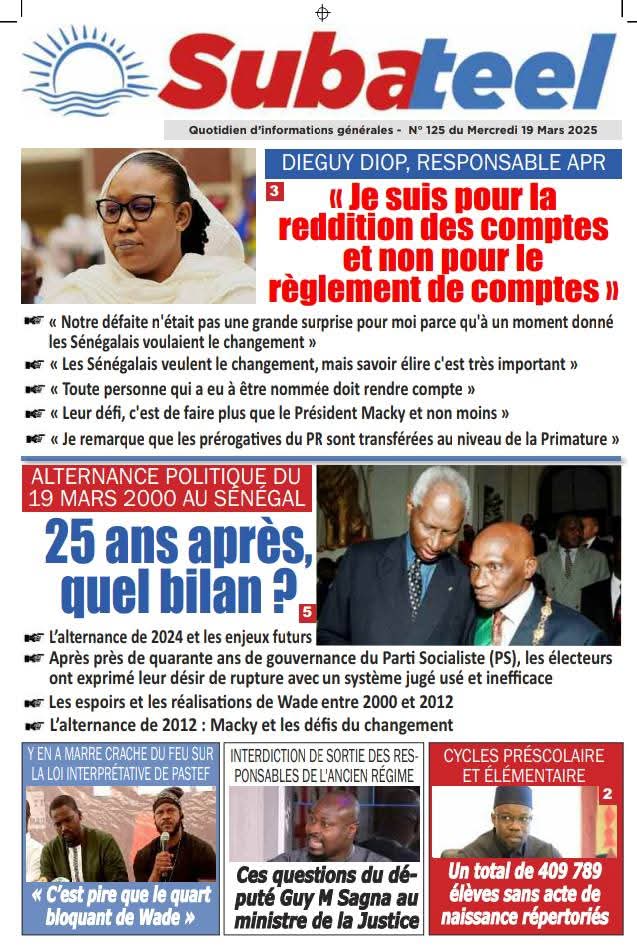 🇸🇳 Les gros titres du jour au Sénégal : Mercredi 19 Mars 2025 11 FB IMG 1742373226563
