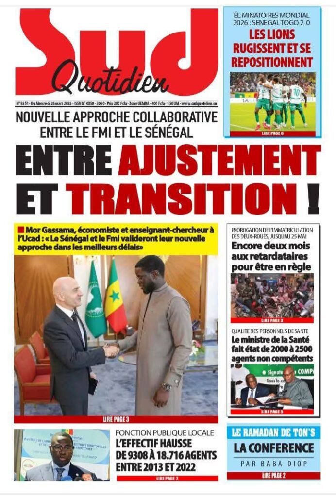 🇸🇳 Les gros titres du jour au Sénégal : Mercredi 26 Mars 2025 22 FB IMG 1742977933773
