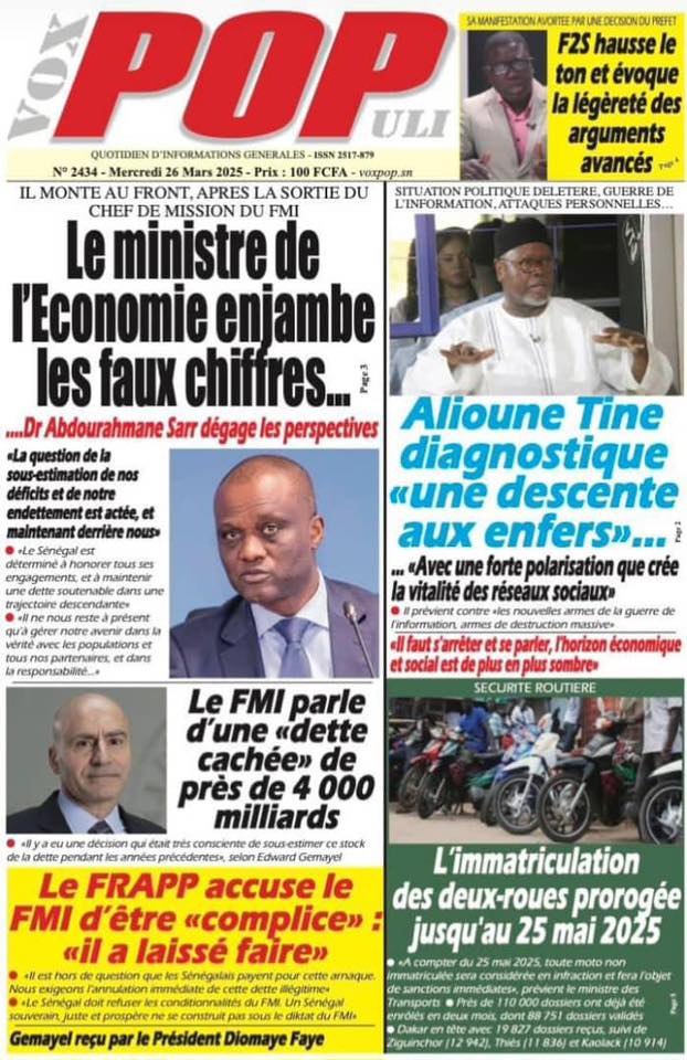 🇸🇳 Les gros titres du jour au Sénégal : Mercredi 26 Mars 2025 12 Internet 20250326 081833 10