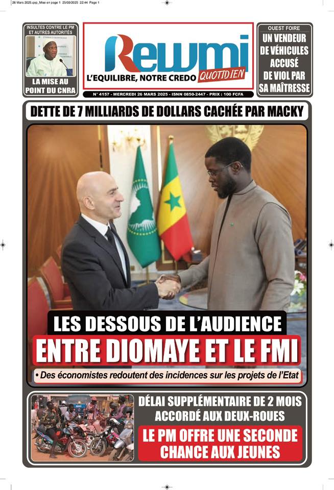 🇸🇳 Les gros titres du jour au Sénégal : Mercredi 26 Mars 2025 19 Internet 20250326 081833 14