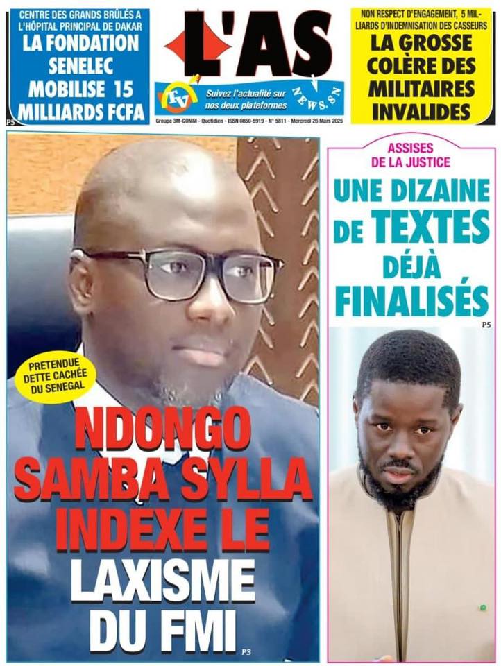 🇸🇳 Les gros titres du jour au Sénégal : Mercredi 26 Mars 2025 21 Internet 20250326 081833 20