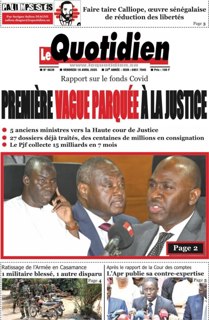 🇸🇳 Les gros titres du jour au Sénégal : Vendredi 18 Avril 2025 10 FB IMG 1744955497759 1
