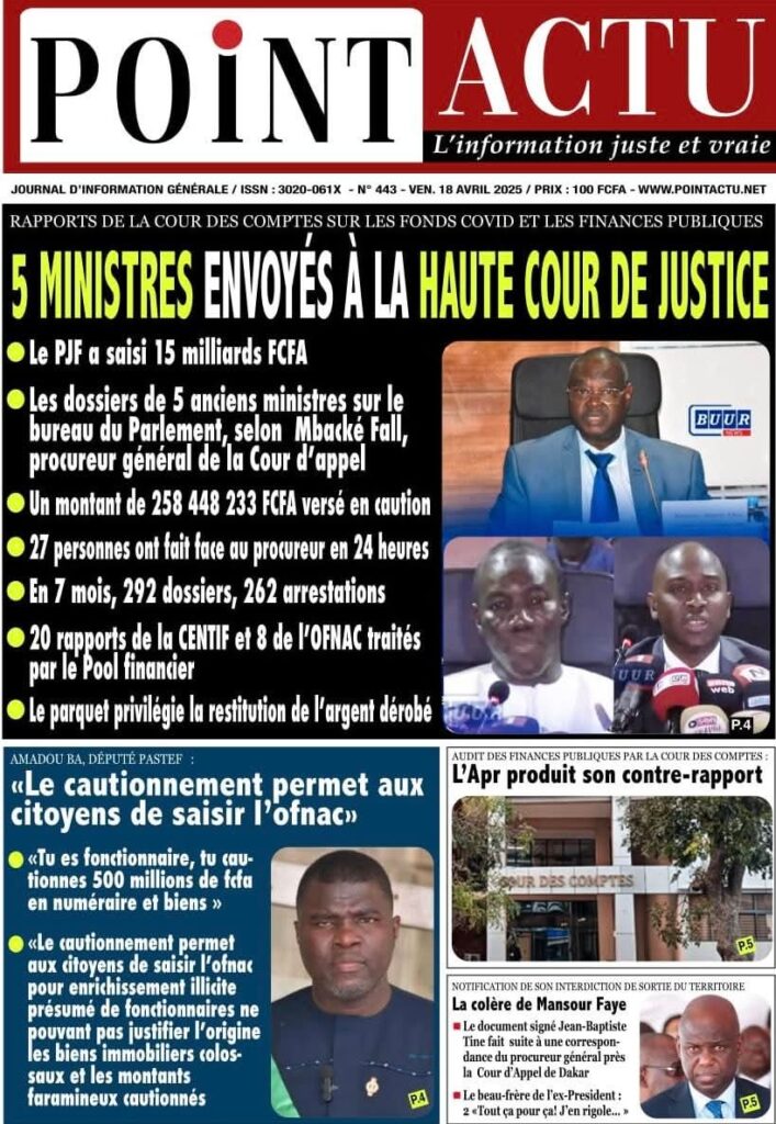 🇸🇳 Les gros titres du jour au Sénégal : Vendredi 18 Avril 2025 20 FB IMG 1744955513346 1