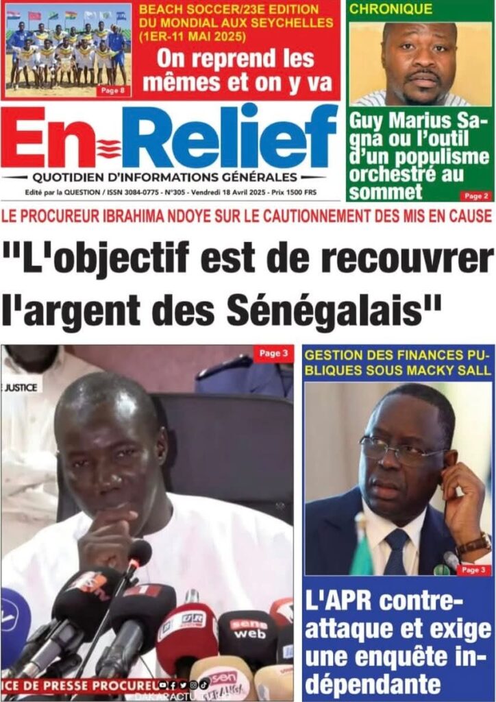 🇸🇳 Les gros titres du jour au Sénégal : Vendredi 18 Avril 2025 22 FB IMG 1744955521309 1