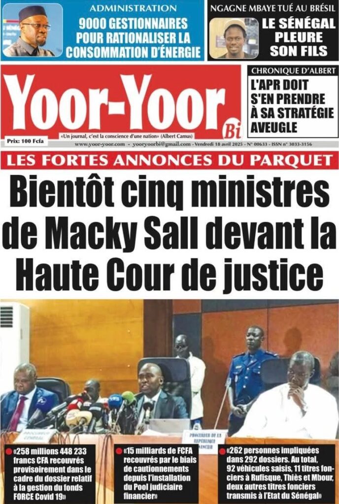 🇸🇳 Les gros titres du jour au Sénégal : Vendredi 18 Avril 2025 34 FB IMG 1744955554126 1