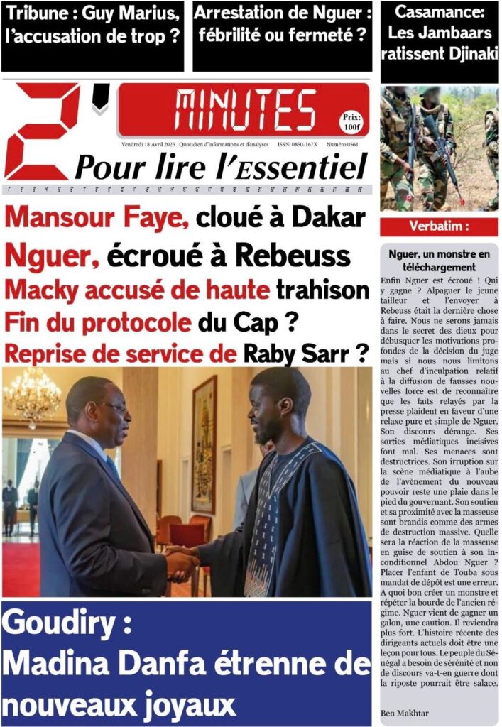 🇸🇳 Les gros titres du jour au Sénégal : Vendredi 18 Avril 2025 36 FB IMG 1744955659815