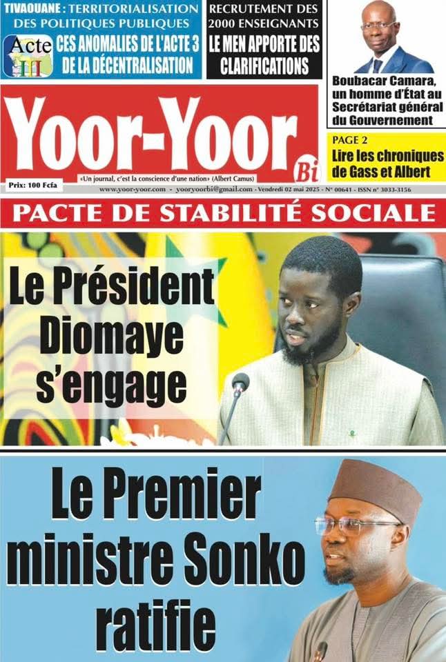 🇸🇳 Les gros titres du jour au Sénégal : Vendredi 02 Mai 2025 16 FB IMG 1746169897020