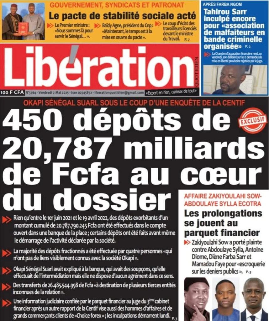 🇸🇳 Les gros titres du jour au Sénégal : Vendredi 02 Mai 2025 19 FB IMG 1746169899540