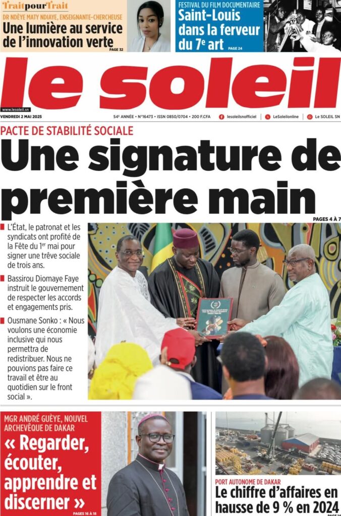 🇸🇳 Les gros titres du jour au Sénégal : Vendredi 02 Mai 2025 21 FB IMG 1746169904190