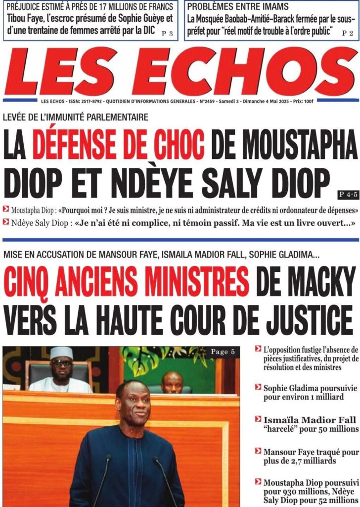 🇸🇳 Les gros titres du jour au Sénégal : Samedi 03 Mai 2025 3 FB IMG 1746259361513