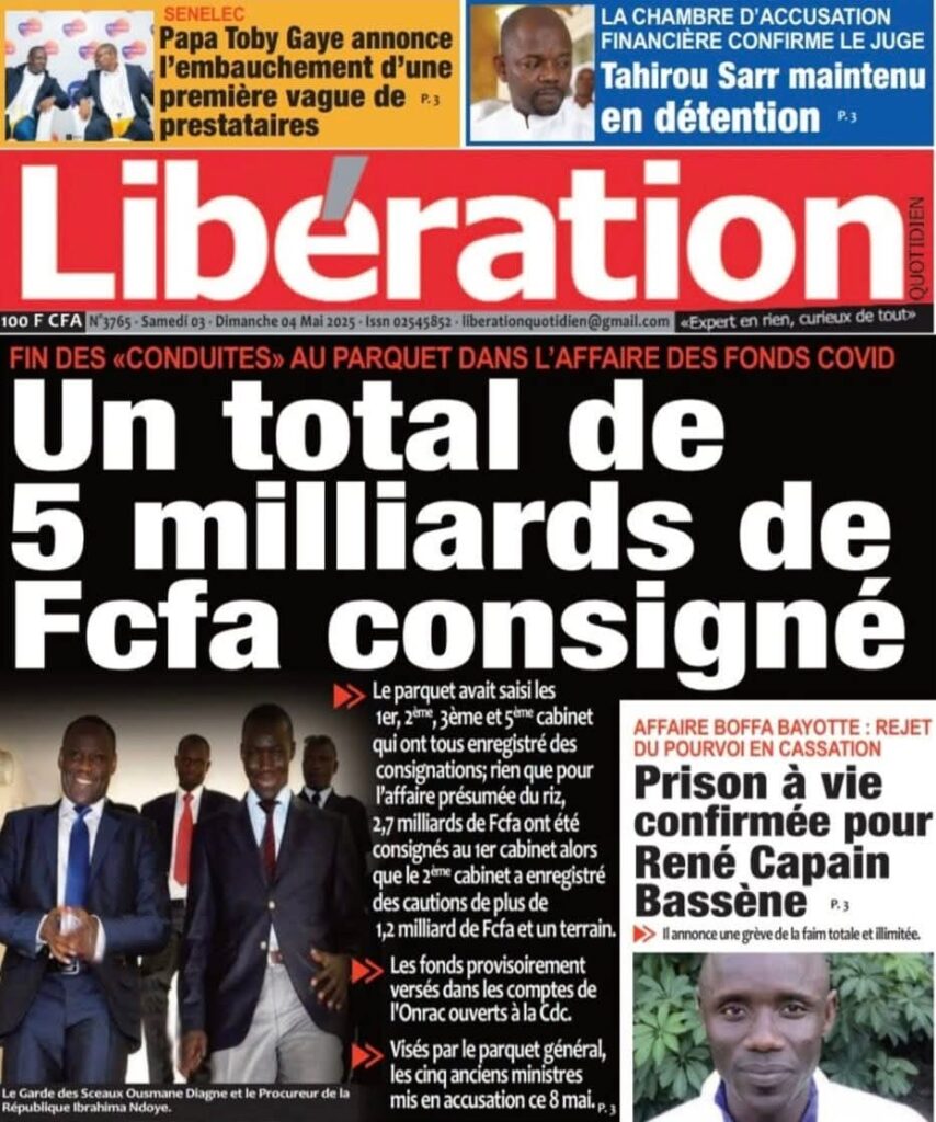 🇸🇳 Les gros titres du jour au Sénégal : Samedi 03 Mai 2025 16 FB IMG 1746259503891