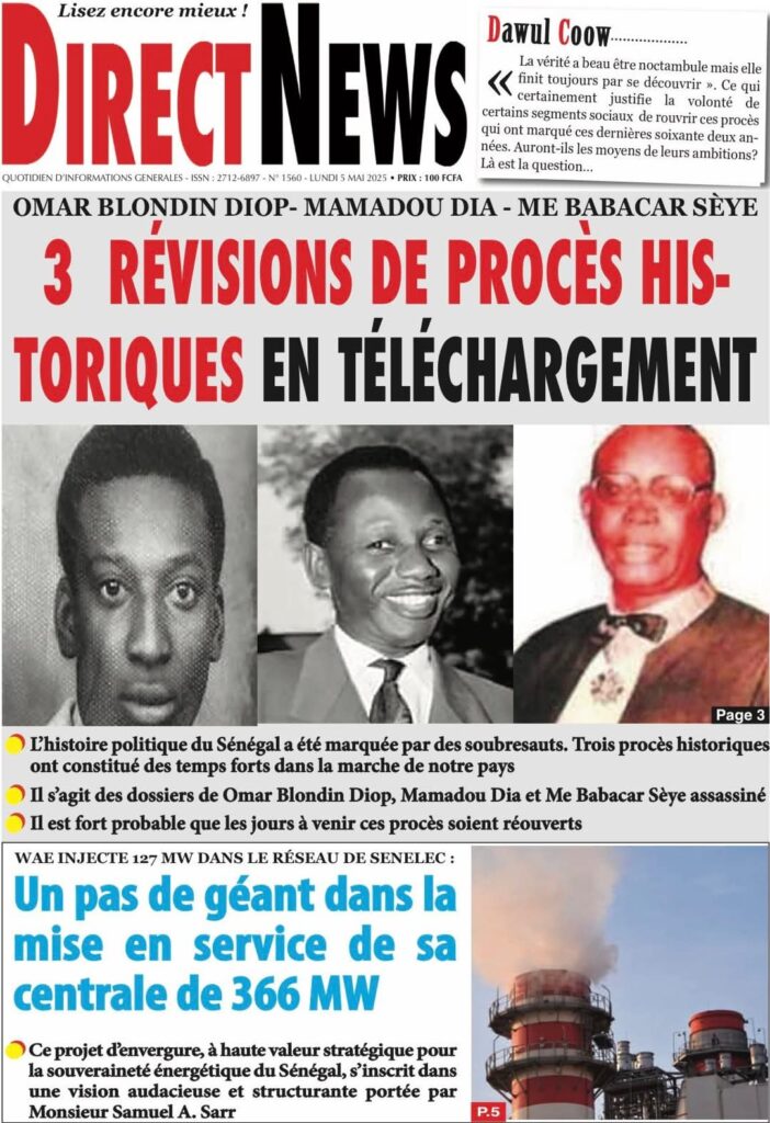 🇸🇳 Les gros titres du jour au Sénégal : Lundi 05 Mai 2025 12 FB IMG 1746424328252