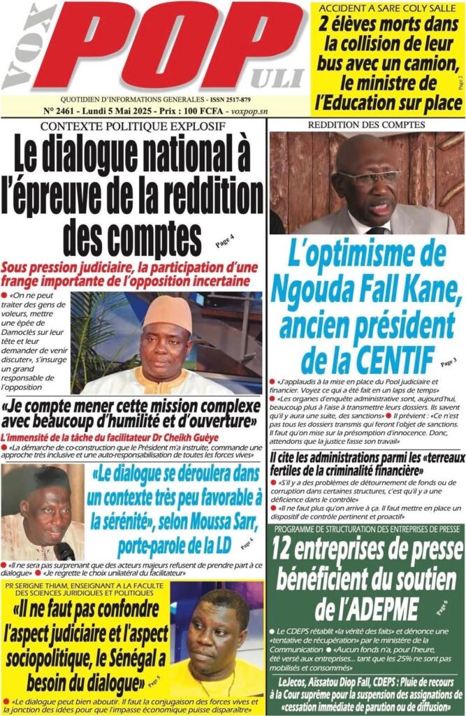 🇸🇳 Les gros titres du jour au Sénégal : Lundi 05 Mai 2025 11 FB IMG 1746424329776