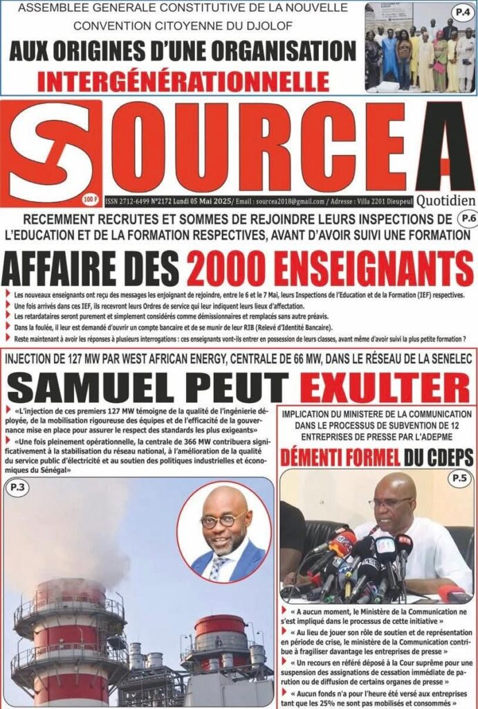 🇸🇳 Les gros titres du jour au Sénégal : Lundi 05 Mai 2025 10 FB IMG 1746424331342