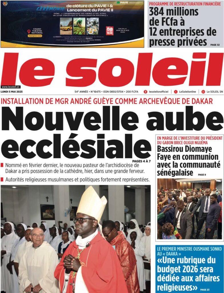 🇸🇳 Les gros titres du jour au Sénégal : Lundi 05 Mai 2025 20 FB IMG 1746424338366