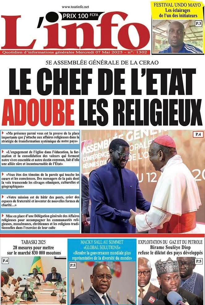 🇸🇳 Les gros titres du jour au Sénégal : Mercredi 07 Mai 2025 4 FB IMG 1746594363580