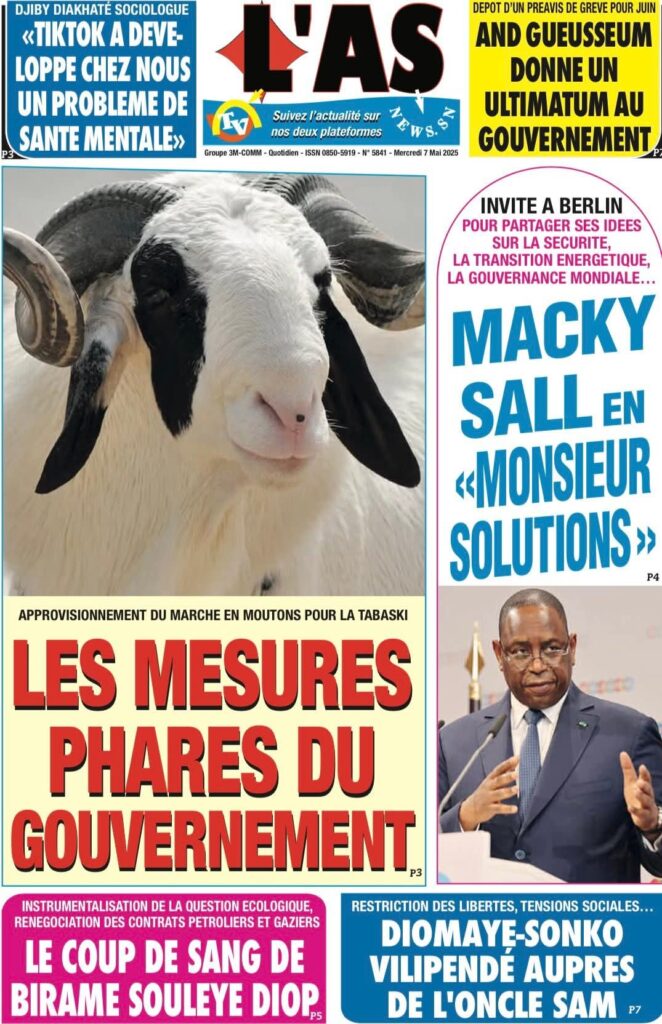 🇸🇳 Les gros titres du jour au Sénégal : Mercredi 07 Mai 2025 16 FB IMG 1746594381826