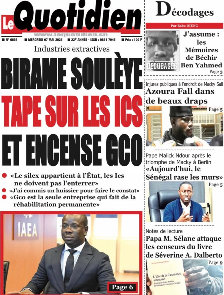 🇸🇳 Les gros titres du jour au Sénégal : Mercredi 07 Mai 2025 17 FB IMG 1746594390798