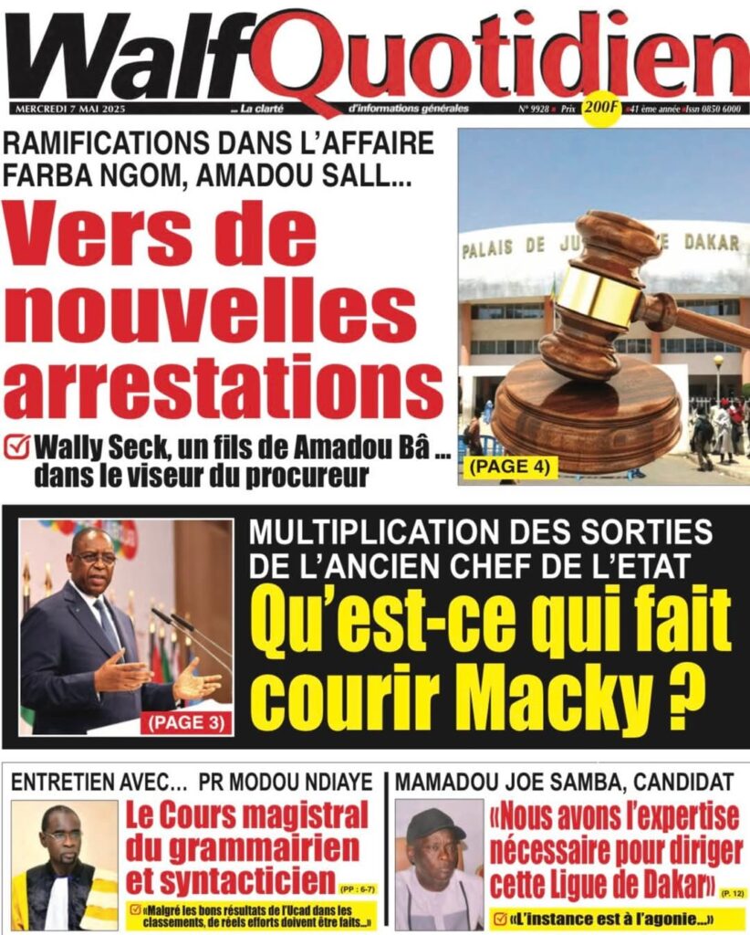 🇸🇳 Les gros titres du jour au Sénégal : Mercredi 07 Mai 2025 23 FB IMG 1746594395105