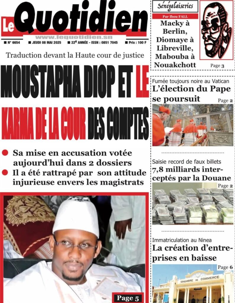 🇸🇳 Les gros titres du jour au Sénégal : Jeudi 08 Mai 2025 5 FB IMG 1746680694674 1