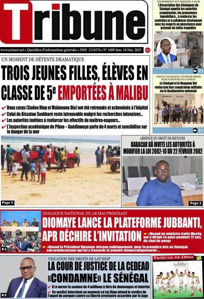 🇸🇳 Les gros titres du jour au Sénégal : Samedi 10 Mai 2025 10 FB IMG 1746855497745