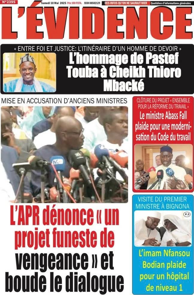 🇸🇳 Les gros titres du jour au Sénégal : Samedi 10 Mai 2025 11 FB IMG 1746855507450