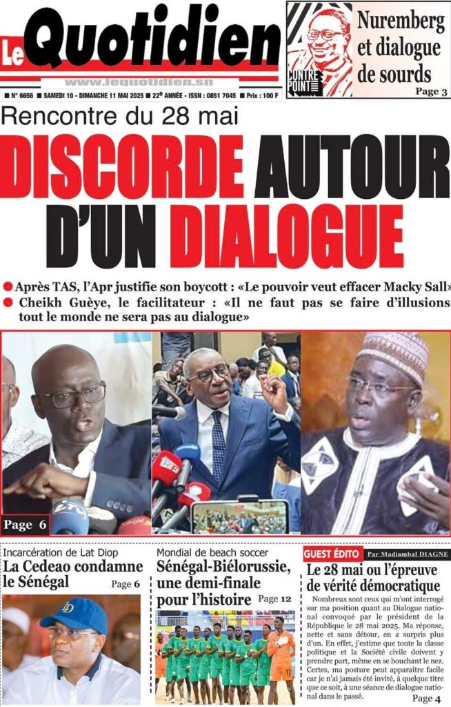 🇸🇳 Les gros titres du jour au Sénégal : Samedi 10 Mai 2025 16 FB IMG 1746855510940