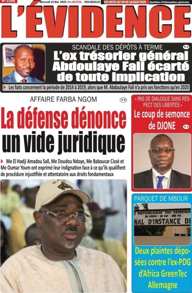 🇸🇳 Les gros titres du jour au Sénégal : Mercredi 14 Mai 2025 11 FB IMG 1747202718378