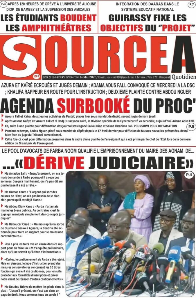 🇸🇳 Les gros titres du jour au Sénégal : Mercredi 14 Mai 2025 16 FB IMG 1747202729665