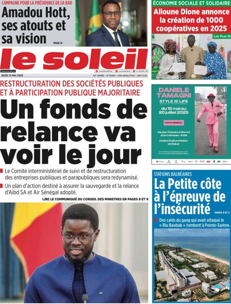 🇸🇳 Les gros titres du jour au Sénégal : Jeudi 15 Mai 2025 20 FB IMG 1747285745280