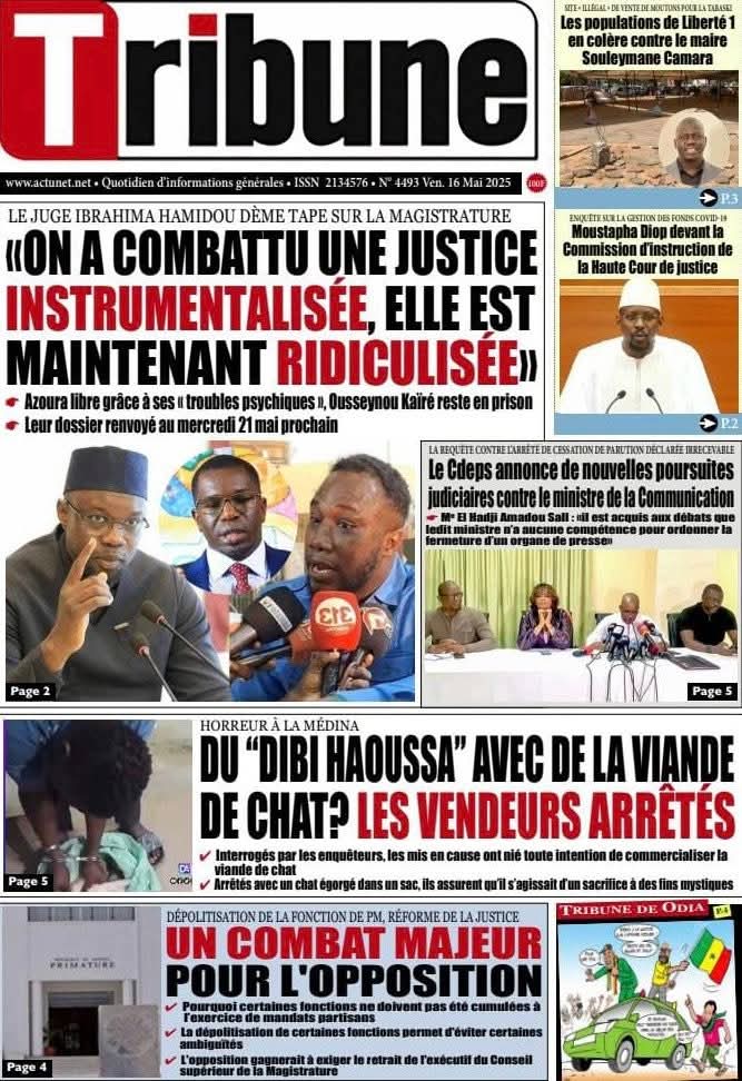 🇸🇳 Les gros titres du jour au Sénégal : Vendredi 16 Mai 2025 12 FB IMG 1747368519108 1